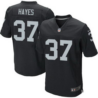 Men's Oakland Raiders Retired Player #37 Lester Hayes Black Elite Jersey