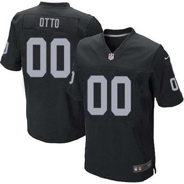 Men's Oakland Raiders Retired Player #00 Jim Otto Black Elite Jersey