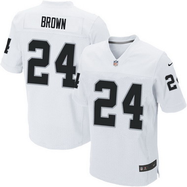 Men's Oakland Raiders Retired Player #24 Willie Brown White Elite Jersey