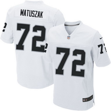 Men's Oakland Raiders Retired Player #72 John Matuszak White Elite Jersey