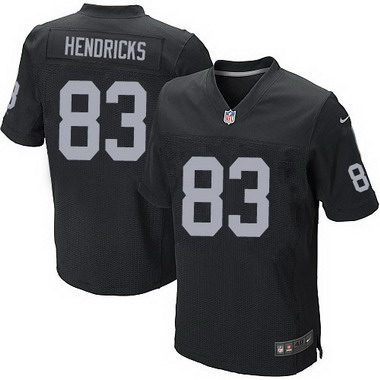 Men's Oakland Raiders Retired Player #83 Ted Hendricks Black Elite Jersey