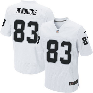 Men's Oakland Raiders Retired Player #83 Ted Hendricks White Elite Jersey