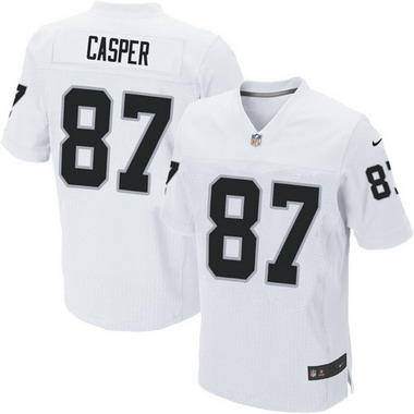 Men's Oakland Raiders Retired Player #87 Dave Casper White Elite Jersey
