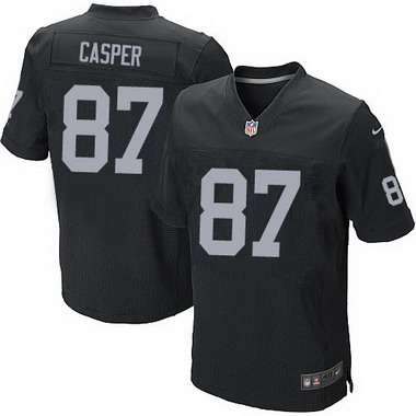 Men's Oakland Raiders Retired Player #87 Dave Casper Black Elite Jersey