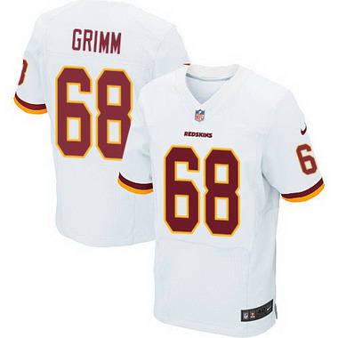 Men's Washington Redskins #68 Russ Grimm White Road NFL Nike Elite Jersey