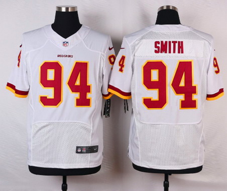 Men's Washington Redskins #94 Preston Smith White Road NFL Nike Elite Jersey