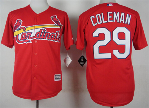 Men's St. Louis Cardinals Retired Player #29 Vince Coleman Scarlet 2015 New Cool Base Jersey by Majestic