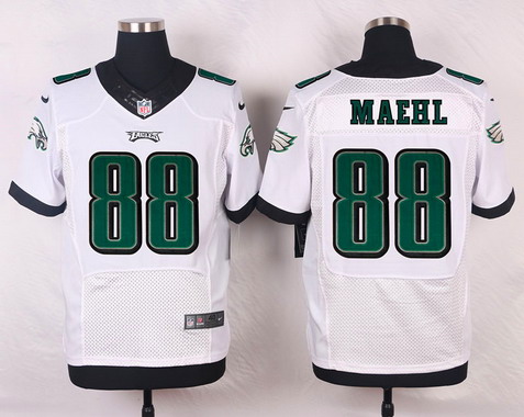 Men's Philadelphia Eagles #88 Jeff Maehl White Road NFL Nike Elite Jersey