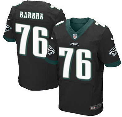 Men's Philadelphia Eagles #76 Allen Barbre Black Alternate NFL Nike Elite Jersey