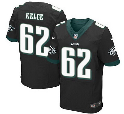 Men's Philadelphia Eagles #62 Jason Kelce Black Alternate NFL Nike Elite Jersey