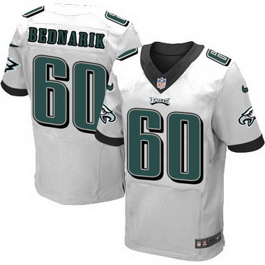 Men's Philadelphia Eagles Retired Player #60 Chuck Bednarik White Elite Jersey