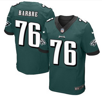 Men's Philadelphia Eagles #76 Allen Barbre Midnight Green Team Color NFL Nike Elite Jersey