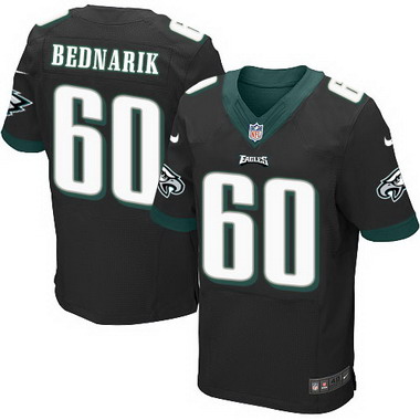 Men's Philadelphia Eagles Retired Player #60 Chuck Bednarik Black Elite Jersey