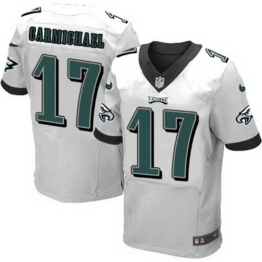 Men's Philadelphia Eagles Retired Player #17 Harold Carmichael White Elite Jersey