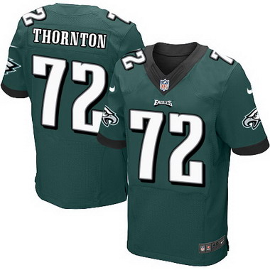 Men's Philadelphia Eagles #72 Cedric Thornton Midnight Green Team Color NFL Nike Elite Jersey