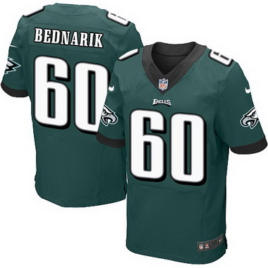 Men's Philadelphia Eagles Retired Player #60 Chuck Bednarik Midnight Green Elite Jersey