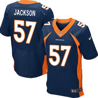 Men's Denver Broncos Retired Player #57 Tom Jackson Navy Blue Elite Jersey