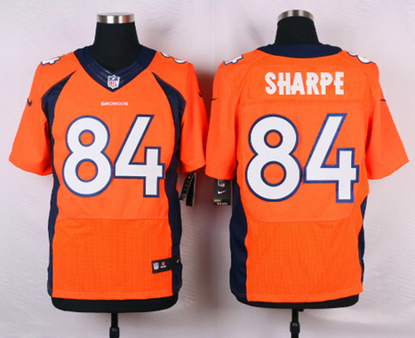 Men's Denver Broncos Retired Player #84 Shannon Sharpe Orange Elite Jersey