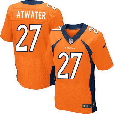 Men's Denver Broncos Retired Player #27 Steve Atwater Orange Elite Jersey