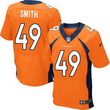 Men's Denver Broncos Retired Player #49 Dennis Smith Orange Elite Jersey