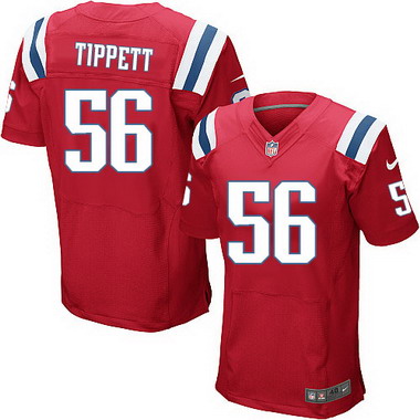 Men's New England Patriots Retired Player #56 Andre Tippett Red Nike Elite Jersey