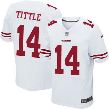 Men's San Francisco 49ers Retired Player #14 Y.A. Tittle White Elite Jersey