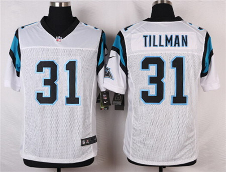 Men's Carolina Panthers #31 Charles Tillman White Road NFL Nike Elite Jersey