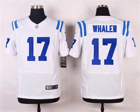 Men's Indianapolis Colts #17 Griff Whalen White Road NFL Nike Elite Jersey