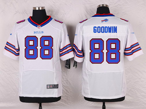 Men's Buffalo Bills #88 Marquise Goodwin White Road NFL Nike Elite Jersey 