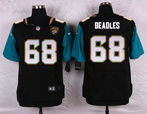 Men's Jacksonville Jaguars #68 Zane Beadles Black Team Color NFL Nike Elite Jersey