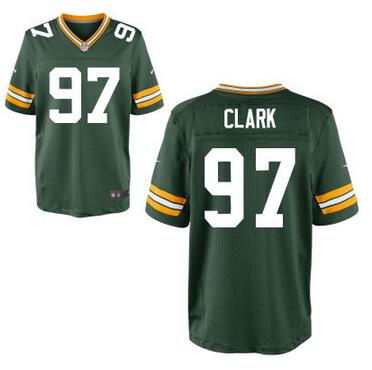 Men's Green Bay Packers #97 Kenny Clark Nike Green Elite  Jersey