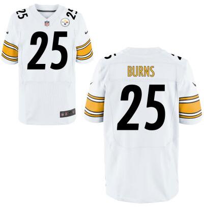 Men's Pittsburgh Steelers #25 Artie Burns Nike White Elite 2016 Draft Pick Jersey
