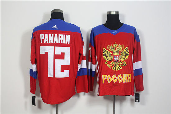 Men's Team Russia #72 Artemi Panarin Red 2016 World Cup Of Hockey Stitched Adidas WCH Game Jersey