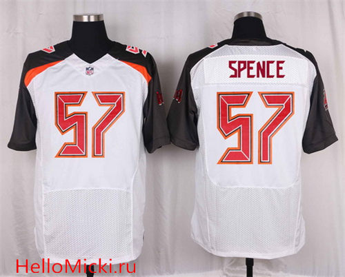 Men's Tampa Bay Buccaneers #57 Noah Spence White Road Nike Elite Jersey