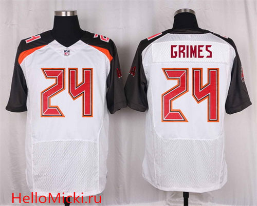 Men's Tampa Bay Buccaneers #24 Brent Grimes White Road Nike Elite Jersey