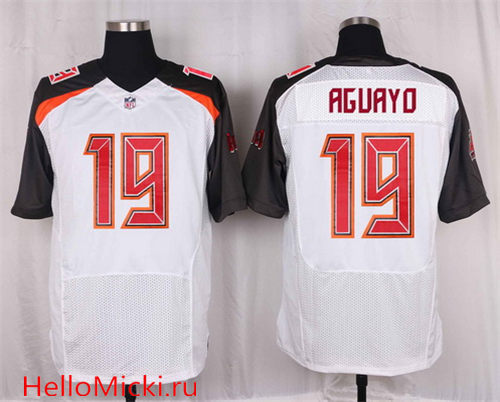Men's Tampa Bay Buccaneers #19 Roberto Aguayo White Road Nike Elite Jersey