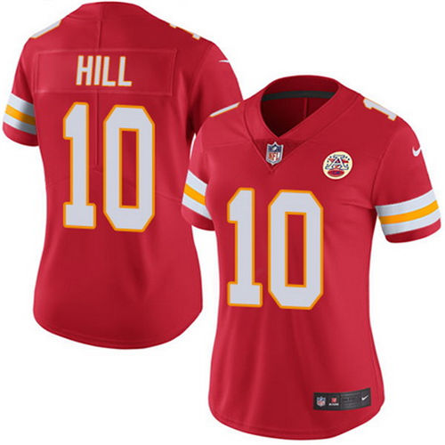 Women's Kansas City Chiefs #10 Tyreek Hill Red 2016 Color Rush Stitched NFL Nike Limited Jersey