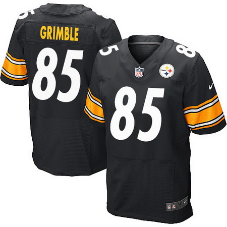 Men's Pittsburgh Steelers #85 Xavier Grimble Black Team Color Stitched NFL Nike Elite Jersey