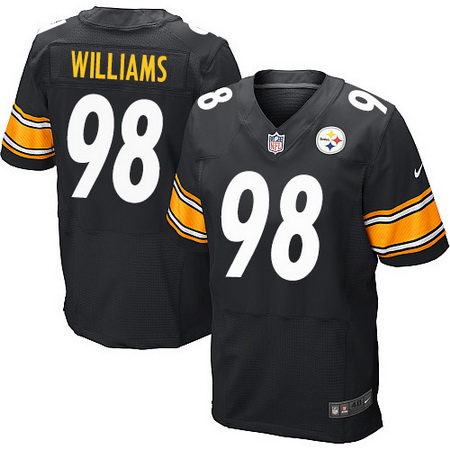 Men's Pittsburgh Steelers #98 Vince Williams Black Team Color Stitched NFL Nike Elite Jersey