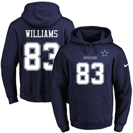 Nike Cowboys 83 Terrence Williams Navy Men's Pullover Hoodie