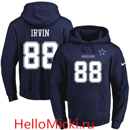 Nike Cowboys 88 Michael Irvin Navy Men's Pullover Hoodie