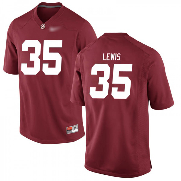 D.J. Lewis Alabama Crimson Tide Men's Jersey - #35 NCAA Crimson Game