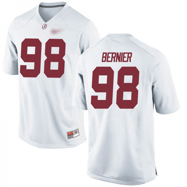 Mike Bernier Alabama Crimson Tide Men's Jersey - #98 NCAA White Game