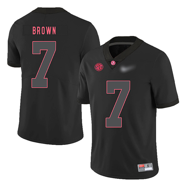 Tony Brown Alabama Crimson Tide Men's Jersey - #7 NCAA Black Game Authentic