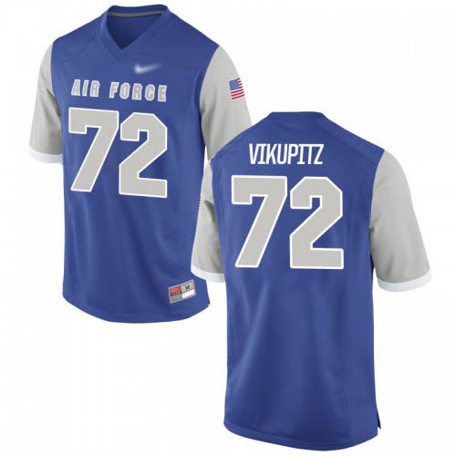 Connor Vikupitz Air Force Falcons Mens Jersey - #72 NCAA Royal Game