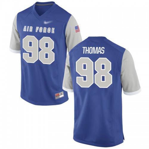 Brayden Thomas Air Force Falcons Mens Jersey - #98 NCAA Royal Game