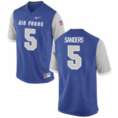 Isaiah Sanders Air Force Falcons Mens Jersey - #5 NCAA Royal Game