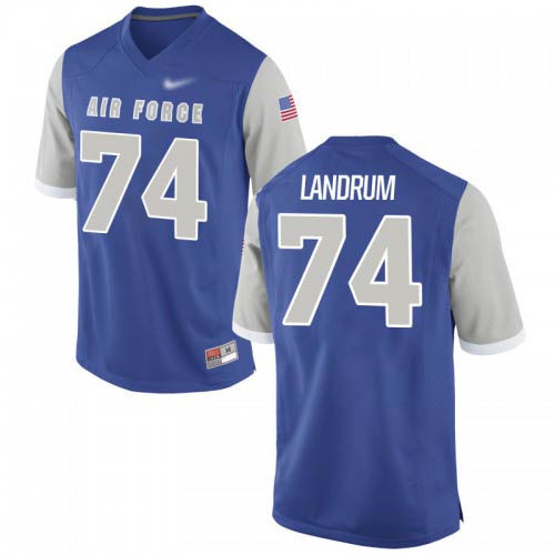 Griffin Landrum Air Force Falcons Mens Jersey - #74 NCAA Royal Game