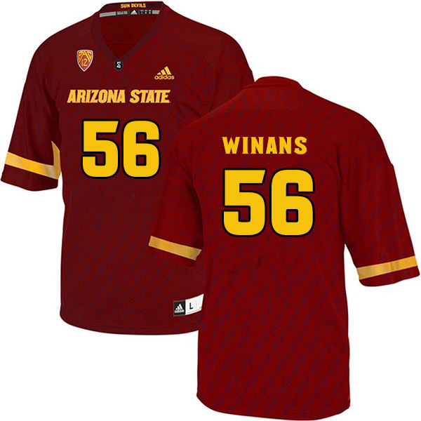 Benjamin Winans Arizona State Sun Devils Men's Jersey - #56 NCAA Maroon Stitched Authentic
