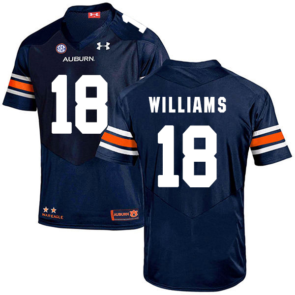 Seth Williams Auburn Tigers Men's Jersey - #18 NCAA Navy Blue Stitched Authentic